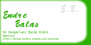 endre balas business card