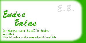 endre balas business card